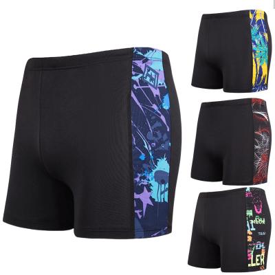 China Breathable Mens Swimwear Mens Swimwear Swim Shorts Swimsuit Pool Trunks Beach Briefs Badpak Man Flame Boxer Swimwear for sale