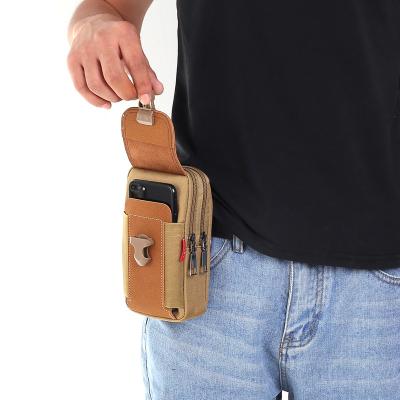 China Male Outdoor Belt Bum Pouch Fashion Travel Sports Men PU Fanny Waist Bag Casual Mobile Phone Pocket Leather Multifunctional Shockproof Purse for sale