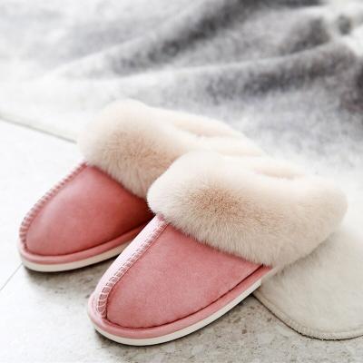 China Indoor Slippers Plush Shoes Cotton Winter Light Weight Flat Home Warm Plush Slippers Fashion Trend Soft Comfortable Women Slippers for sale