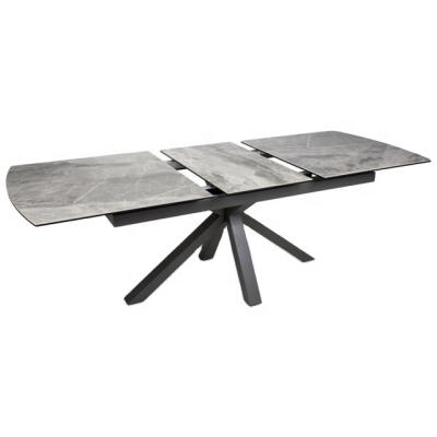 China Extendable Extendable Dining Table with Gray Ceramic Top for sale