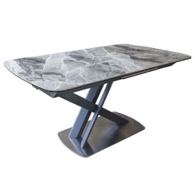 China Contemporary Extendable Ceramic Top Dining Table for sale