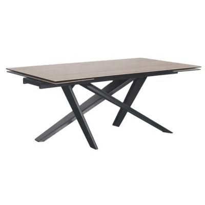 China Extendable Modern Rectangular Ceramic Dining Table for sale