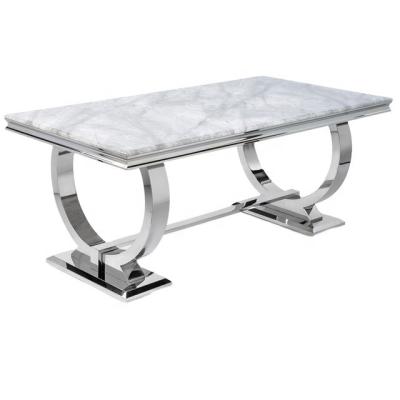 China Gray Marble Modern Dining Table 180cm for sale