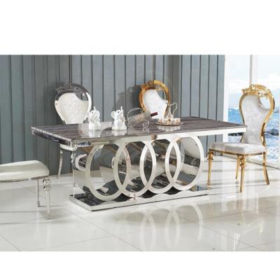 China Modern Modern Hotel Marble Top Dining Table for sale