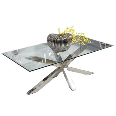 China Modern Debonair Glass and Chrome Coffee Table for sale