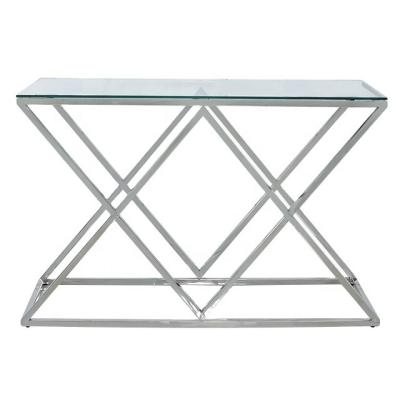 China STAINLESS STEEL french style console table in stainless steel base for sale