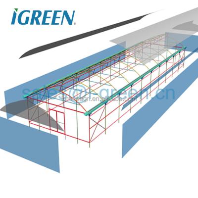 China Estufas agrícolas controladas pelo clima com estrutura de aço galvanizado a quente à venda