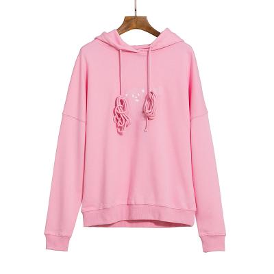 China Wholesale Custom Anti Shrink Plus Size Hoodies Pink Bear Printed Sweatshirts Stretch Oversized Long Sleeve Hoodies for sale