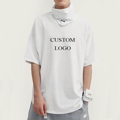 China Custom Men's Simple T-Shirts QUICK DRY Logo Printing White Heavy Cotton Loose for sale