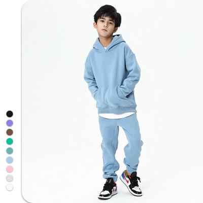 China Kid Boys Girls Quality Winter Cotton Fleece Casual Hoodie Sets Little Baby Boy Clothing Sets 4 To 12 Years Baby For Kids Boys Girls for sale