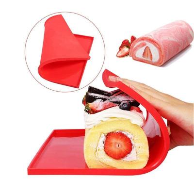 China Disposable Soft Silicone Log Mold Pastry Cake Baking Tray Protector Cake Baking Mat for sale