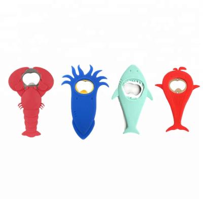 China Viable Custom Cheap Animal Shape Silicone Rubber Beer Bottle Cute Beer Bottle Opener for sale