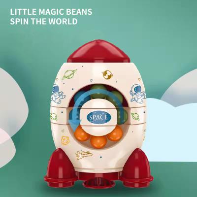 China Relieve Stress Worry Amazon Sale Rocket Space Finger Spinner Magic Bean Toy Spinning Magic Bean Kids Playful Person Toys Wholesale Hot Set New for sale