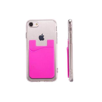 China Portable ID Card Sticker Factory Wholesale Silicone Mobile Phone ID Card Holder Sticker for sale