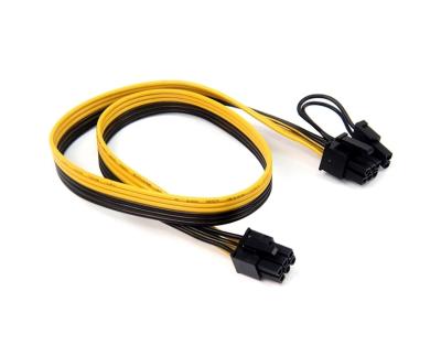 China PC PCI-E 6pin Male to 8pin (6+2) PCI-E 60cm GPU Male Adapter Power Supply Cable Cable for sale