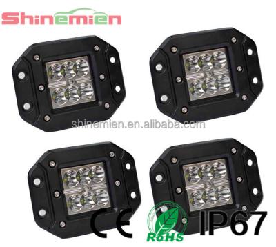 China led flush mount light with 4x4 offroad ATV, truck, 18w mining square LED work light SM-LW18W for sale