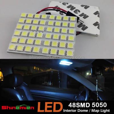 China 48 SMD 5050 LED Festoon Dome / Interior Door / Box Light Bulb T10 BA9s Festoon 58*43mm for sale