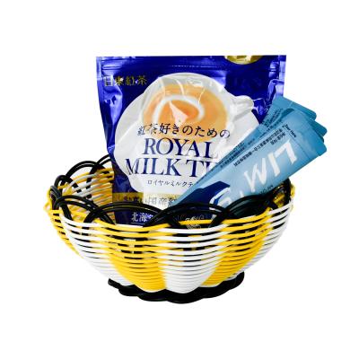 China New Style Traditional Single Handwoven PC Basket Eco-friendly Plastic Fruit Basket For Home Table Bread Egg for sale