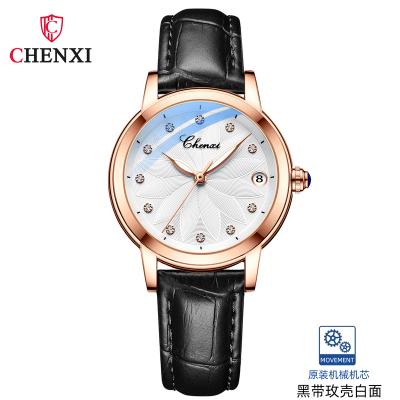 China CHENXI 8833 New Charming Women's Belt Pattern Simple Mechanical Waterproof Ultra Thin Watch for sale