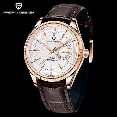 China New Pagani Design 1689 Automatic Date Men's Quartz Luxury Watch Business Leather Waterproof Japan Vh65 4.6 Mechanical Watch Mens for sale