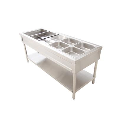 China Stainless steel 201/304 Food Equipment Commercial Stainless Steel Kitchen Bain Marie Food Warmer for sale