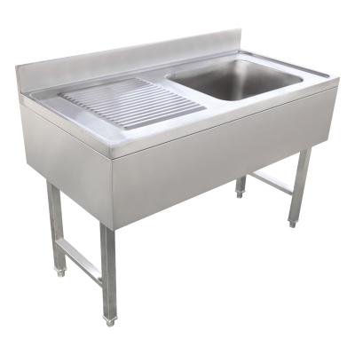 China Without Faucet High Quality Stainless Steel Single Bowl Sink  with Drain Board Kitchen Sink for sale