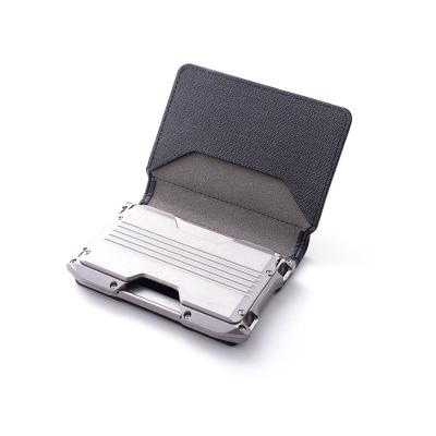 China Vintage Metal Minimalist Card Holder with Card Slot Business Card Case Box Box Coin Purse Money Clip Elegant Credit Card Holder for sale