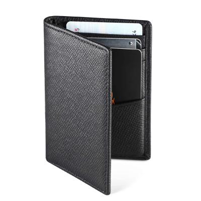 China Hot Slim Minimalist Black Card Case Wallet Sale Credit Card RFID Genuine Leather Holder Credit Blocking Men Wallet for sale