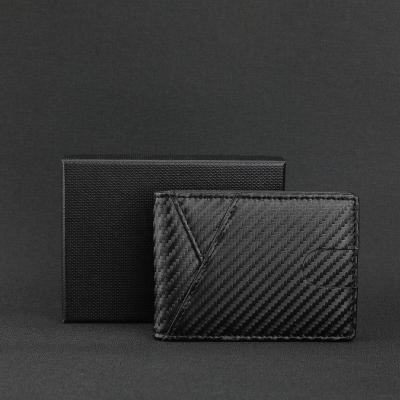 China Minimalist Bifold Wallets For Men With Rfid Blocking Front Pocket Men's Card Holder Wallet Black Large Capacity ID Window Slim Wallet for sale