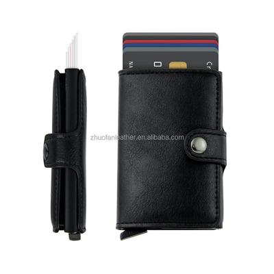 China Factory wholesale hot vintage wallet for business men custom pop man credit card holder rfid slim leather wallet for sale