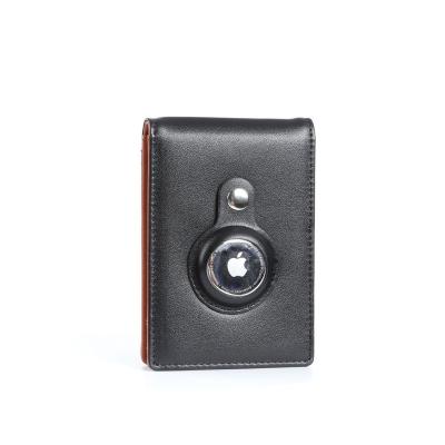 China Anti-theft PU Airtag Unisex Wallet Bifold Wallet With ID Window for sale