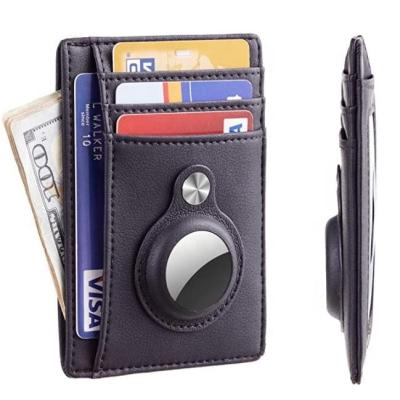 China 2021 New Airtag Wallet GPS Wallet Custom Slim Airtag Men Leather Card Holder Wallet for sale