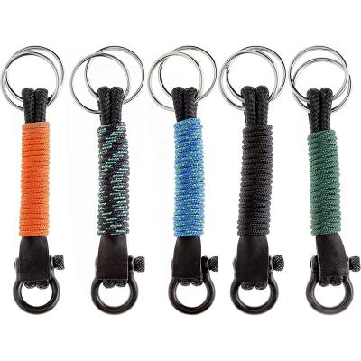 China Durable Custom Sturdy Rope Paracord Key Chain Marine Braided Lanyard Key Chain Ring For Hiking&Camping&Survival For Gift Key Chain for sale