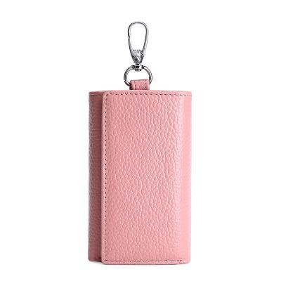 China RFID Men's and Women's Key Case Hook Loop Coin Case Cover Unisex Genuine Leather Wallet for sale