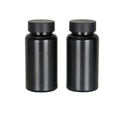 China Matte Black Empty White HDPE Vitamin Cosmetics 120ml Pill Capsule Bottle Plastic Bottles for sale