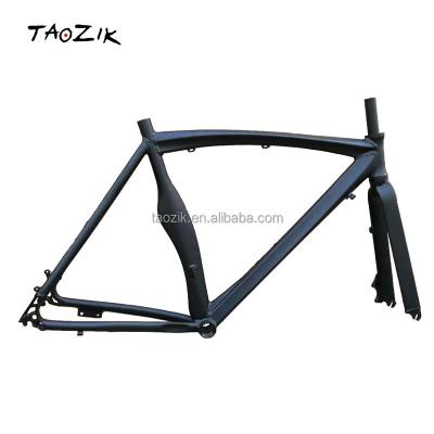 China Road Bikes TAOZIK 44 OEM Aluminum Alloy Disc Brake Mm R5 700C 48 Mm Road 52 Racing Bike Frame With Fork for sale