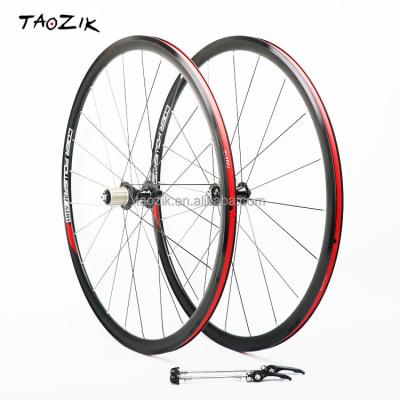 China Road Bikes TAOZIK W700-04 700c R7624 11 EXPEDITE 4 Sealed Bearings 30 Mm Blade Rims V Brake Wheel Set for sale