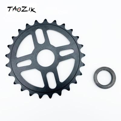 China BMX TAOZIK 25T 7075 CNC Alloy BMX Aluminum Chain Wheel With Joint Spacer 19mm Star Crank for sale