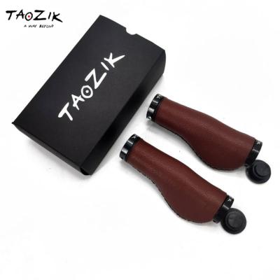 China 2021 BMX Supplier Bicycle Parts China Vintage Handlebar Bike Soft Comfortable Leather Bicycle Handlebar Grips for sale