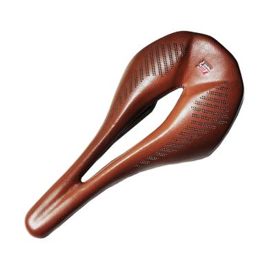 China ORIGINAL DESIGN Well Designed Bicycle Accessories Leather 143 mm 270 mm Breathable Bicycle Racing Saddle Seat for sale