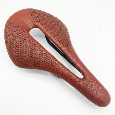 China ORIGINAL DESIGN TAOZIK Vintage Full Carbon NANO 150mm Brown 7mm Lightweight Hollow Micro Rail 260mm Fiber EVA Bicycle Saddle for sale