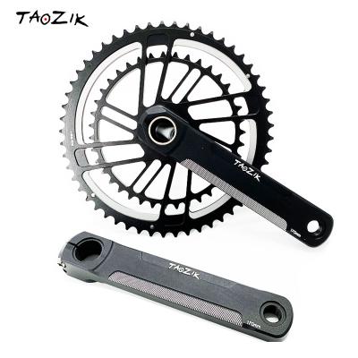 China Road Bikes Road Bike Components Integrated 39T 53T Crankset Track Cycle Crankset CNC OEM Fixed Gear Bicycle Parts Fixie Bicycle Wholesale for sale