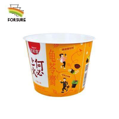 China 1.2L Recyclable Plastic Box Snack Cookies Cups Food Grade PP Reusable Plastic Bucket On Sale Popcorn for sale