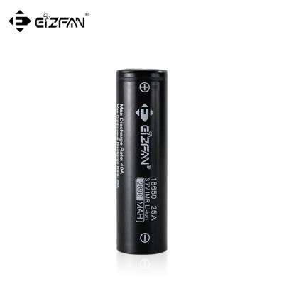 China Toys Efan 3.7V 18650 2600mAh 25A Rechargeable Lithium Battery For Flashlight for sale