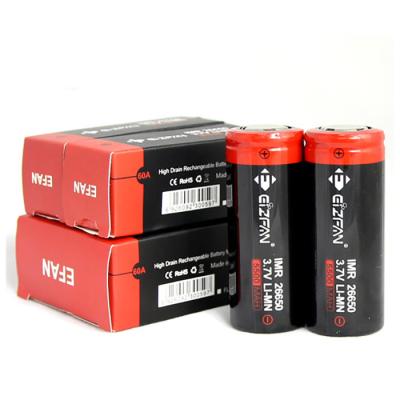 China Consumer Electronics High Discharge 60A 26650 5500mAh 3.7v Lithium Battery For Fishing Equipment for sale