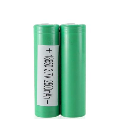 China Toys High Power Tools Batteries 18650 25R 2500MAH 3.7V Rechargeable Battery for sale