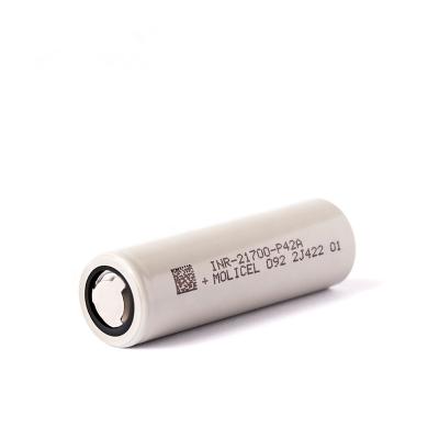 China Genuine toys INR 21700 4200mAh 30A P42A lithium ion battery instant lightweight lithium battery for sale