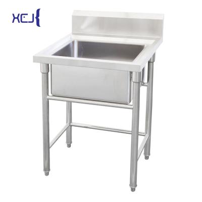 China Manufacturing Plant Production of stainless steel sinks vegetable dishwashers  floor supports thickened sinks for sale