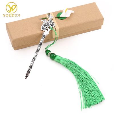 China China Custom Exquisite Ornamental Paper Cutter Ribbon Metal Bookmark For Gifts for sale