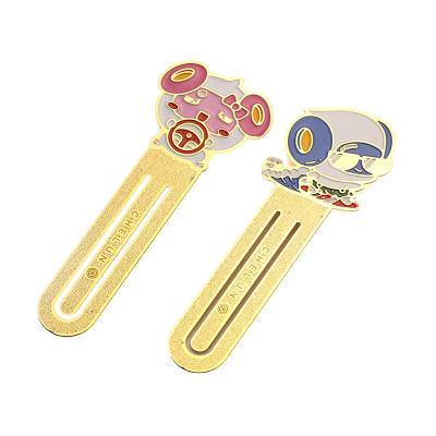 China Custom Creative China Metal Clip 999 Gold Plating Bookmark for sale